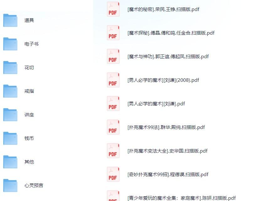魔术教程合集,教程价值1996元,项目价值无限。