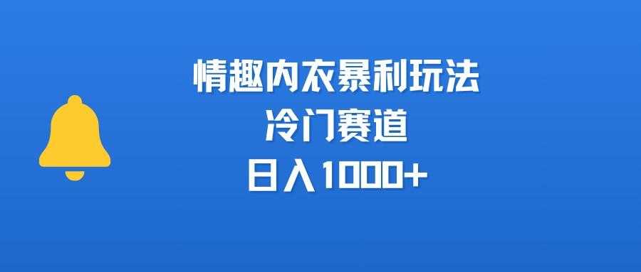 情趣内衣暴利玩法,冷门赛道,日入1000_1_post_dQZed44531.png